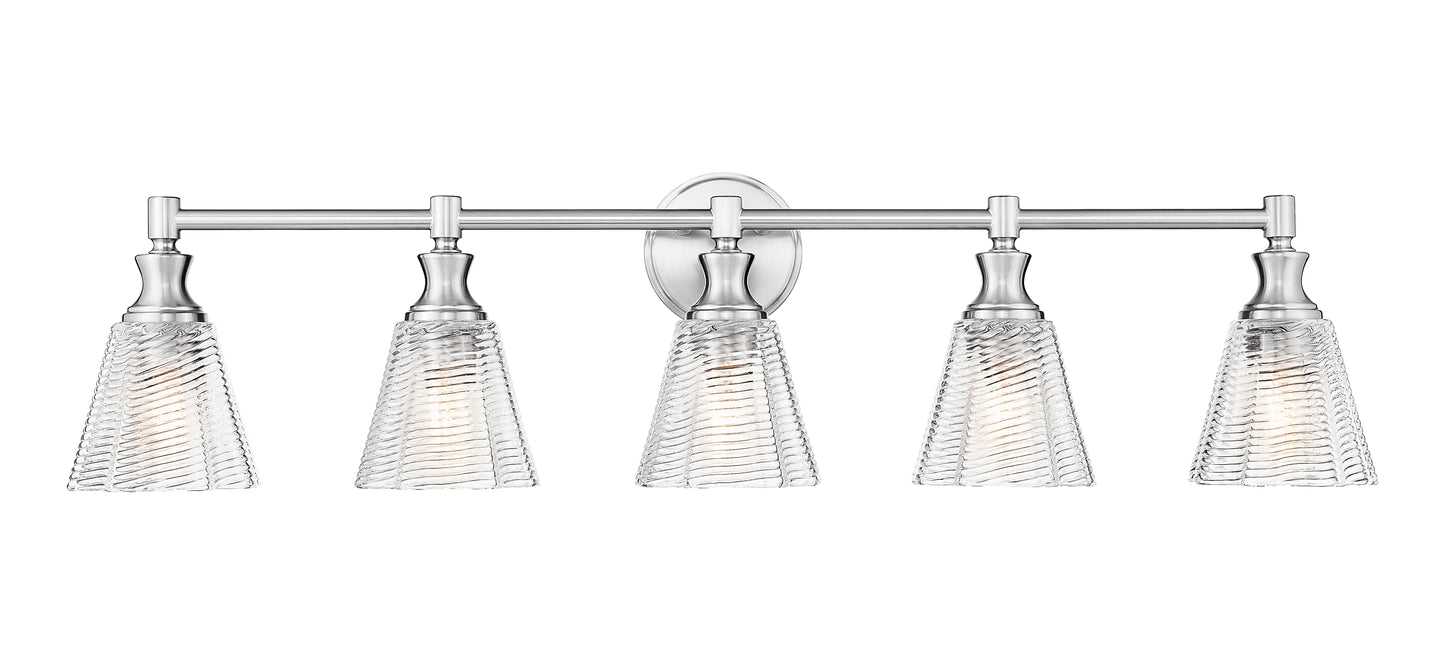 7704-5V-BN - Auden 5 Light 40" Vanity - Brushed Nickel