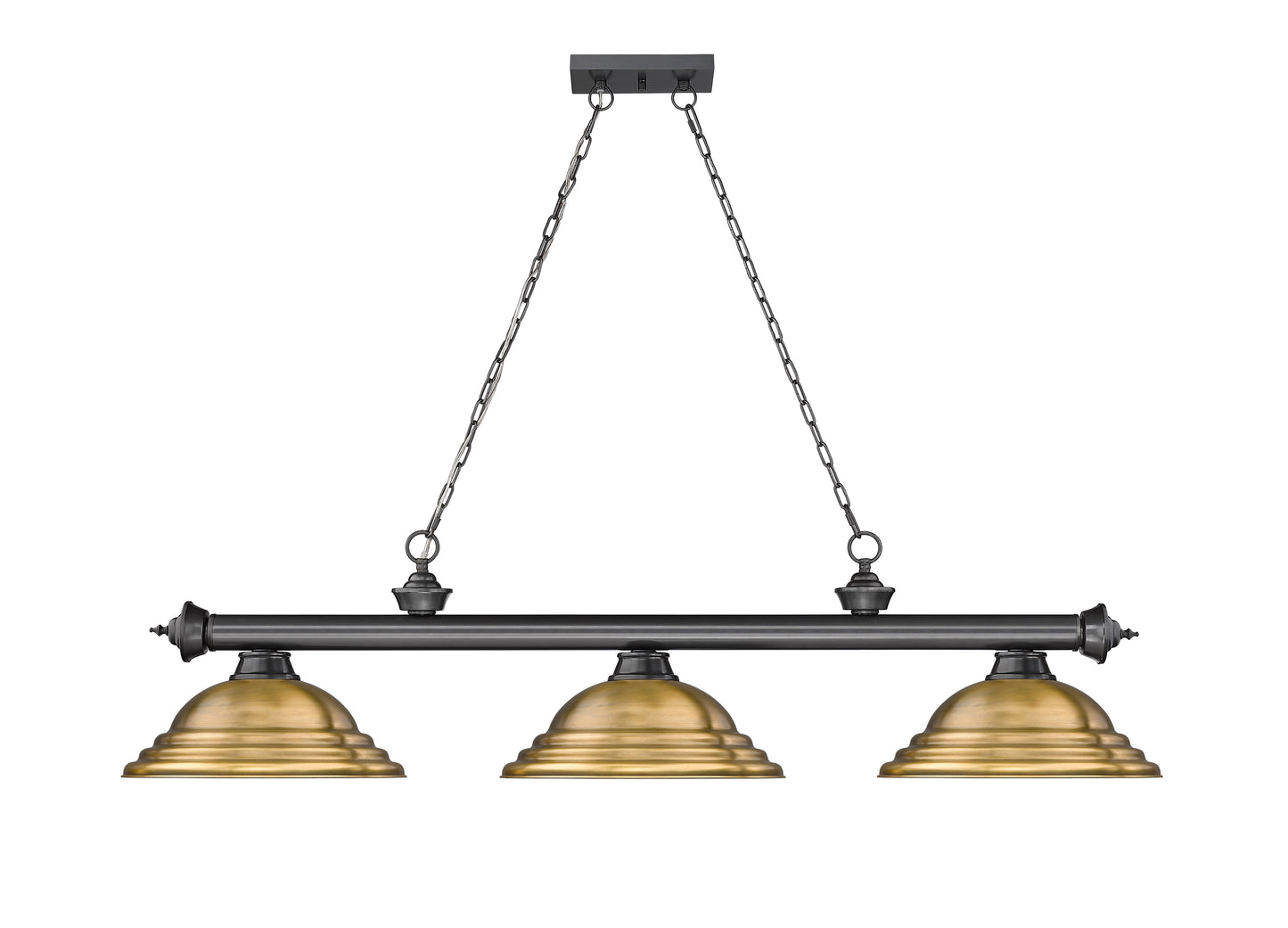 2306-3BP-SRB - Cordon 3 Light 58" Billiard - Bronze Plate