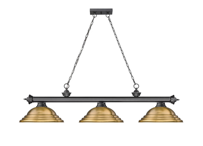 2306-3BP-SRB - Cordon 3 Light 58" Billiard - Bronze Plate