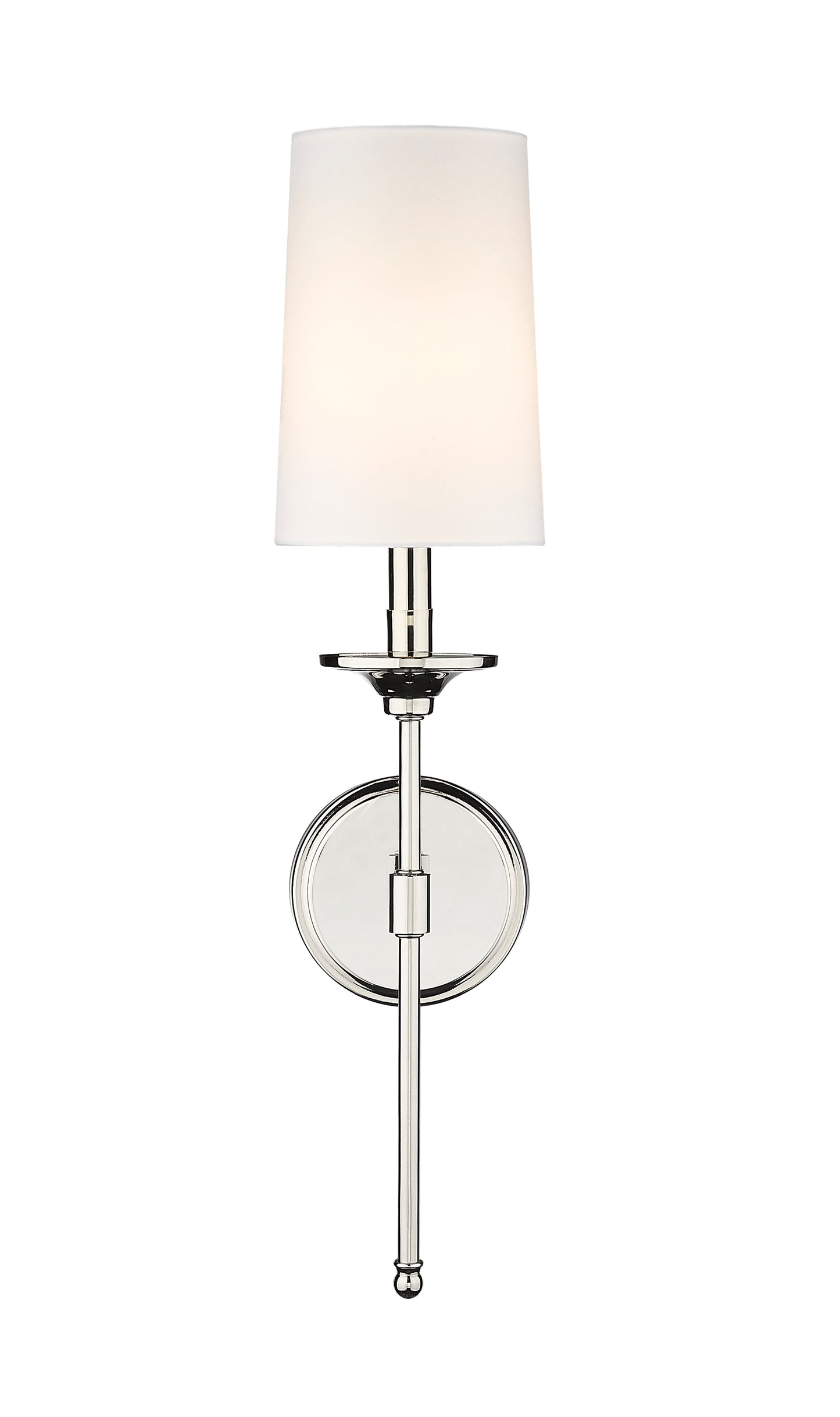 3033-1S-PN - Emily 1 Light Wall 24" Sconce - Polished Nickel