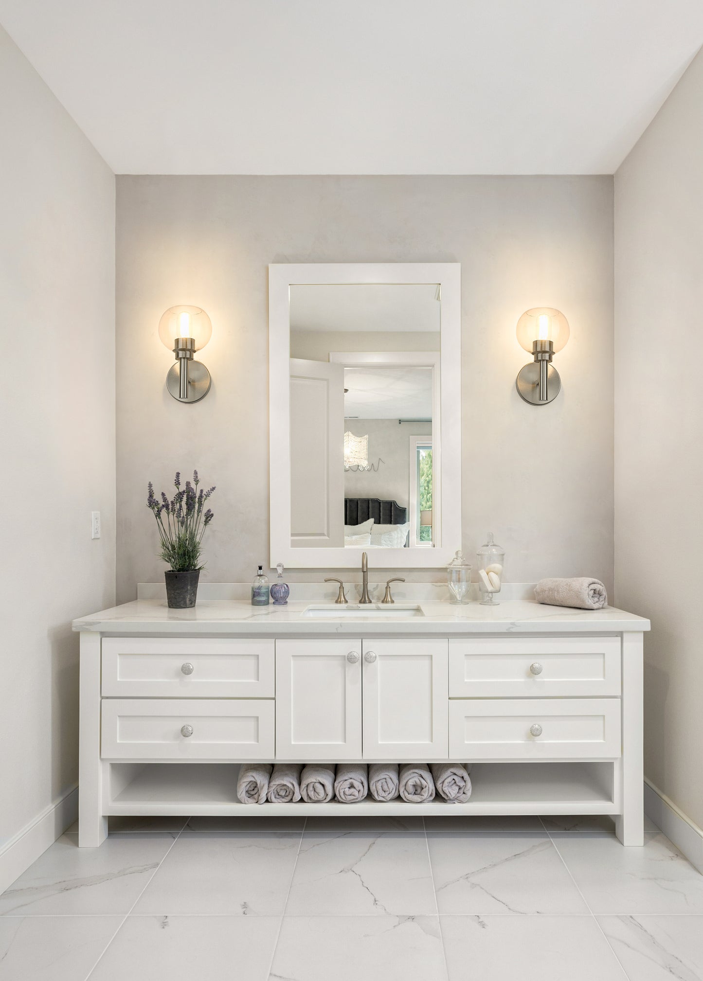 7502-1S-BN - Sutton 1 Light Wall 10" Sconce - Brushed Nickel