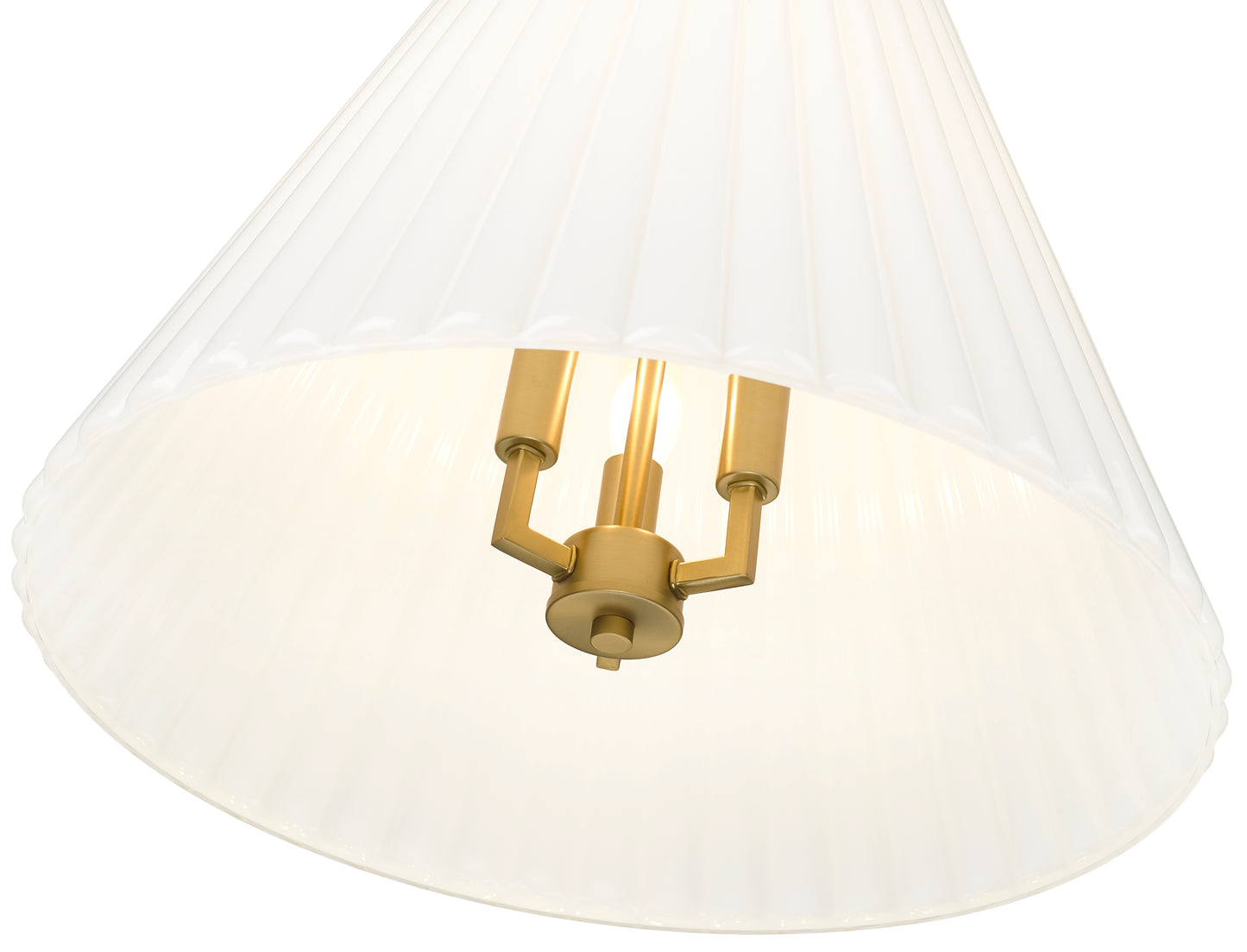 3042P18-MGLD - Alaric 3 Light 18" Pendant - Modern Gold