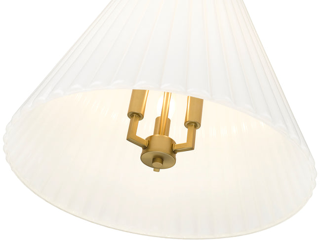 3042P18-MGLD - Alaric 3 Light 18" Pendant - Modern Gold