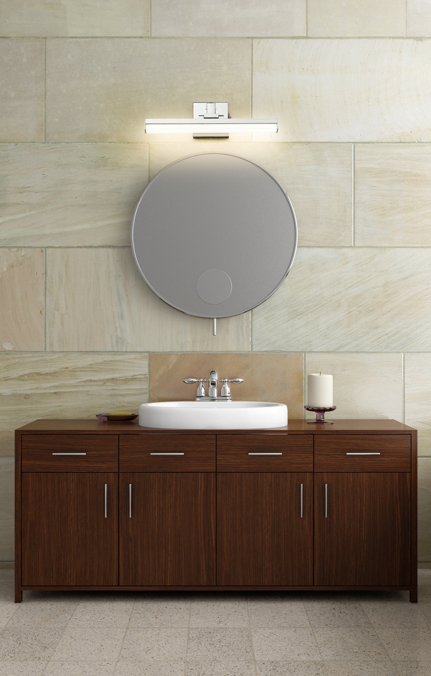 1009-18W-CH-LED - Liam 1 Light 18" Vanity - Chrome