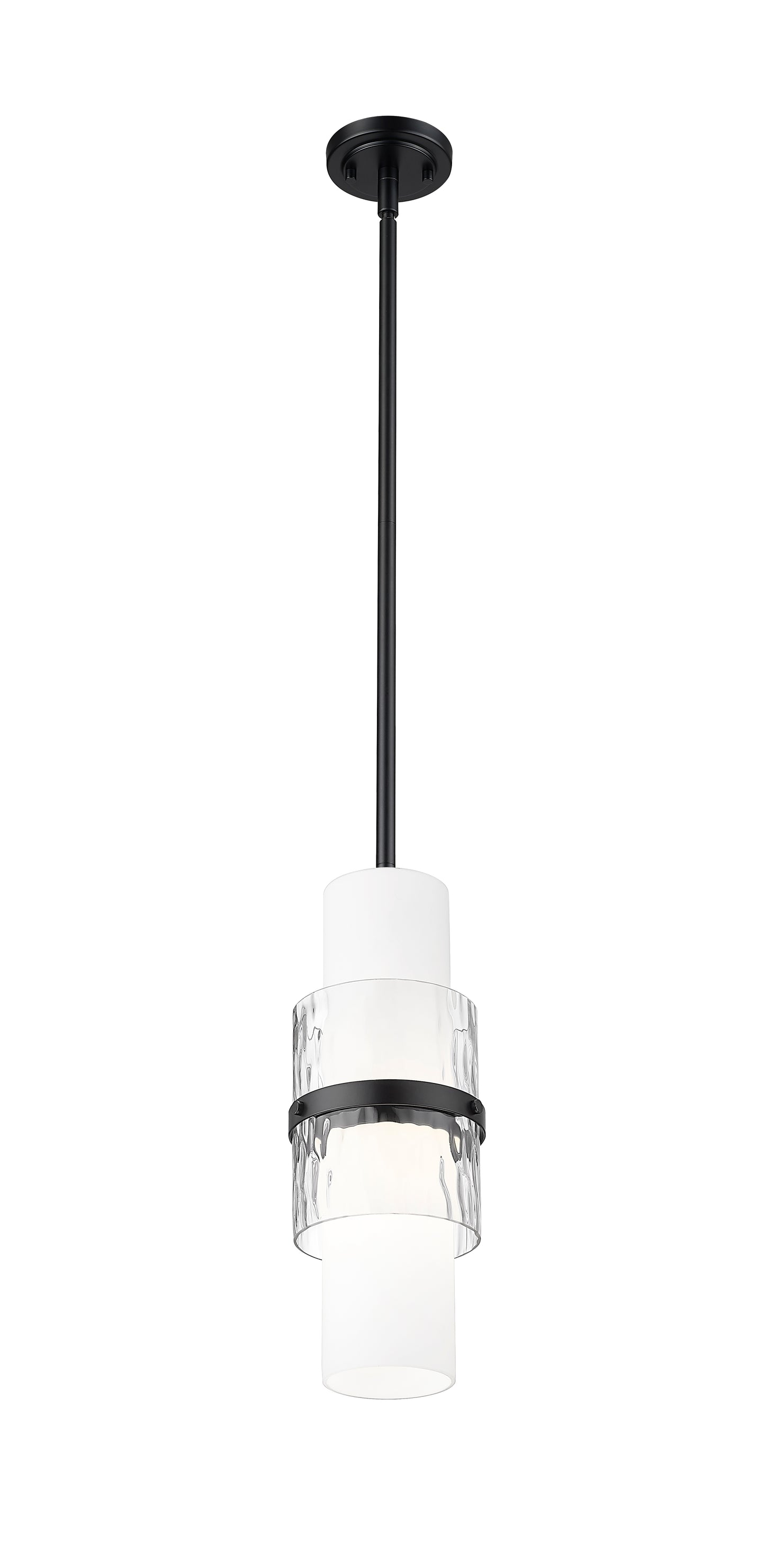 1946P-ROD-MB - Cayden 1 Light 6" Pendant - Matte Black