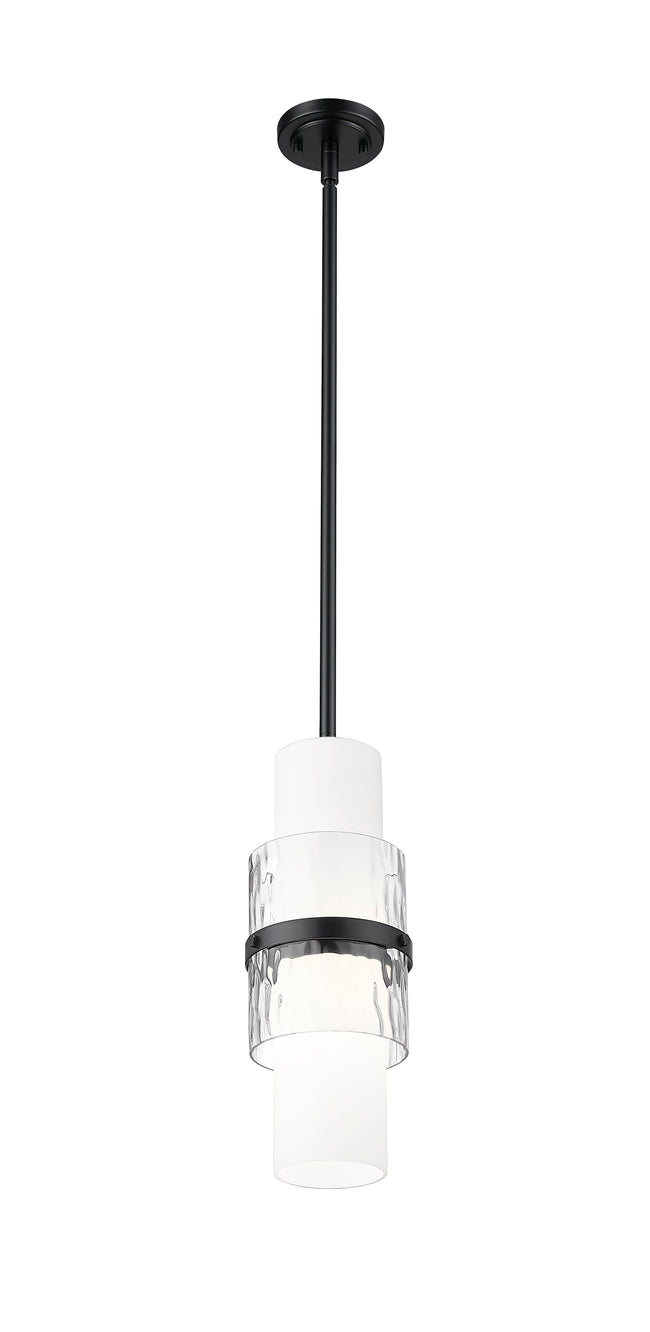 1946P-ROD-MB - Cayden 1 Light 6" Pendant - Matte Black