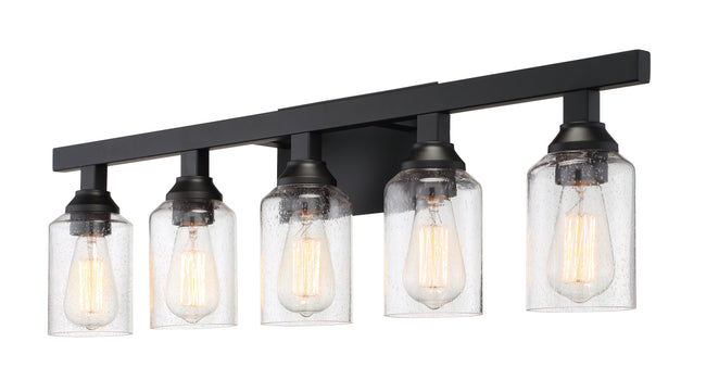 53105-FB - Chicago 5 Light 36" Wide Vanity Light - Flat Black