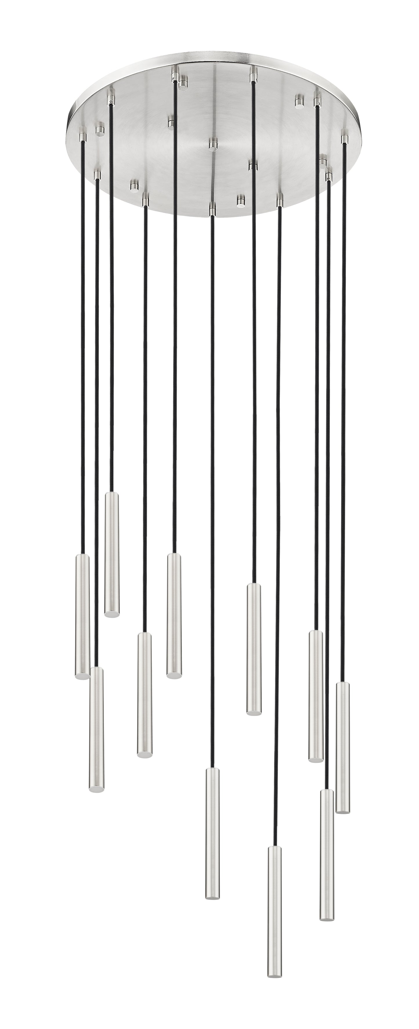 919MP12-11R-BN-LED - Forest 11 Light 24" Chandelier - Brushed Nickel