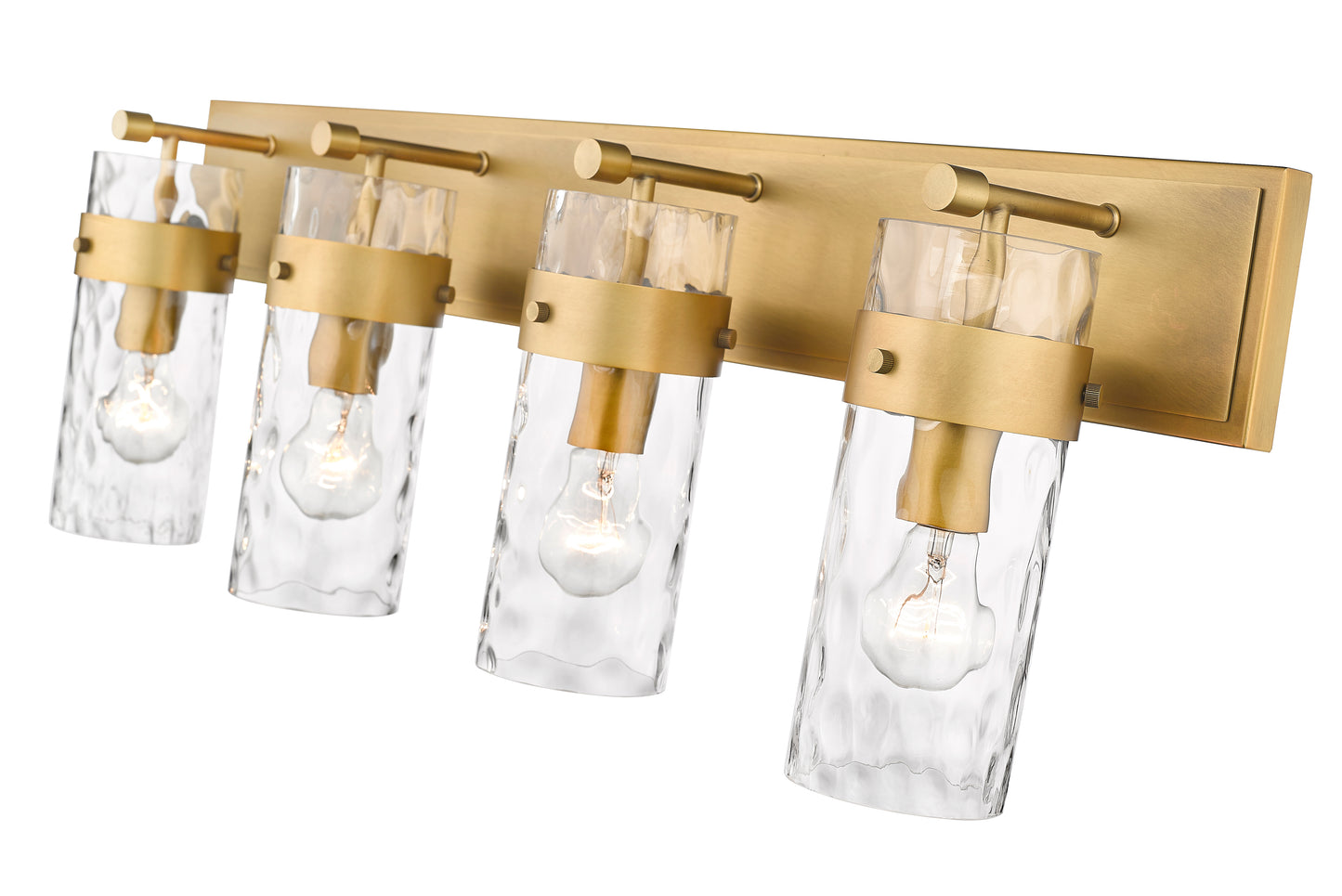 3035-4V-RB - Fontaine 4 Light 34" Vanity - Rubbed Brass