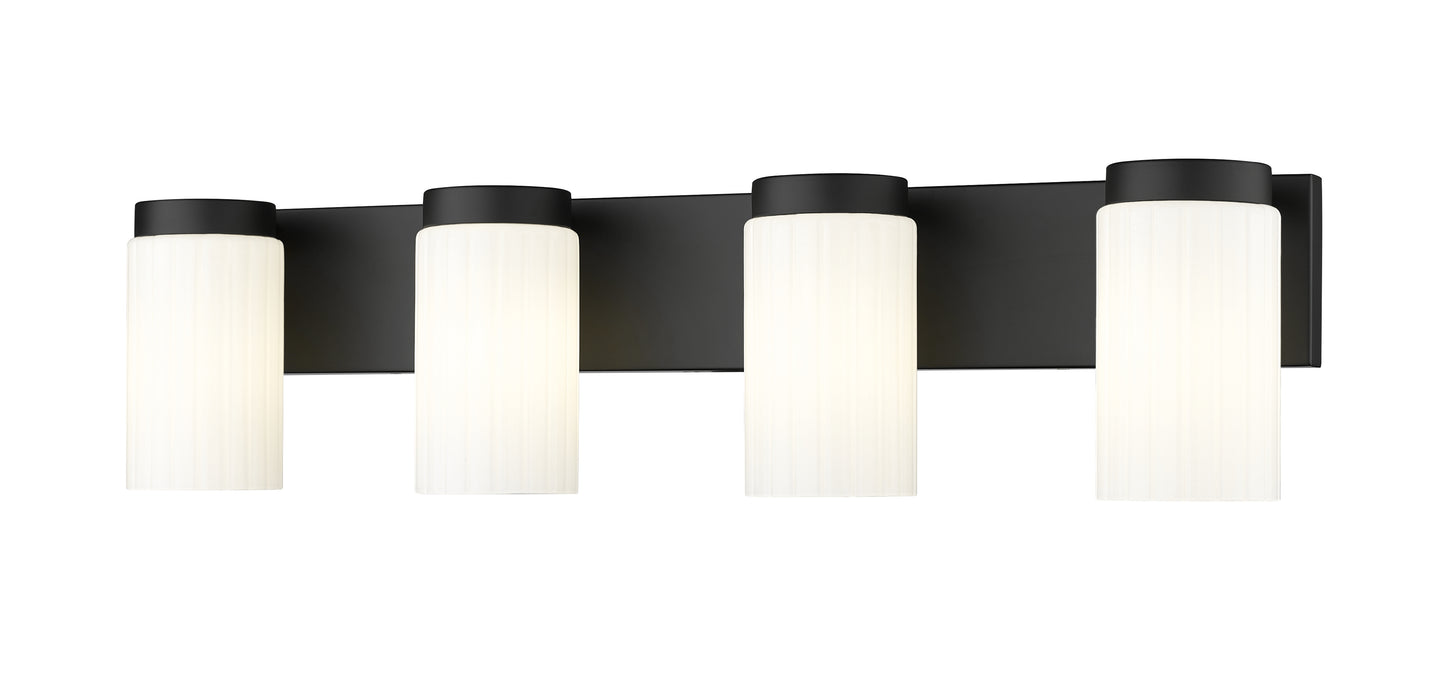 746-4V-MB - Burk 4 Light 30" Vanity - Matte Black