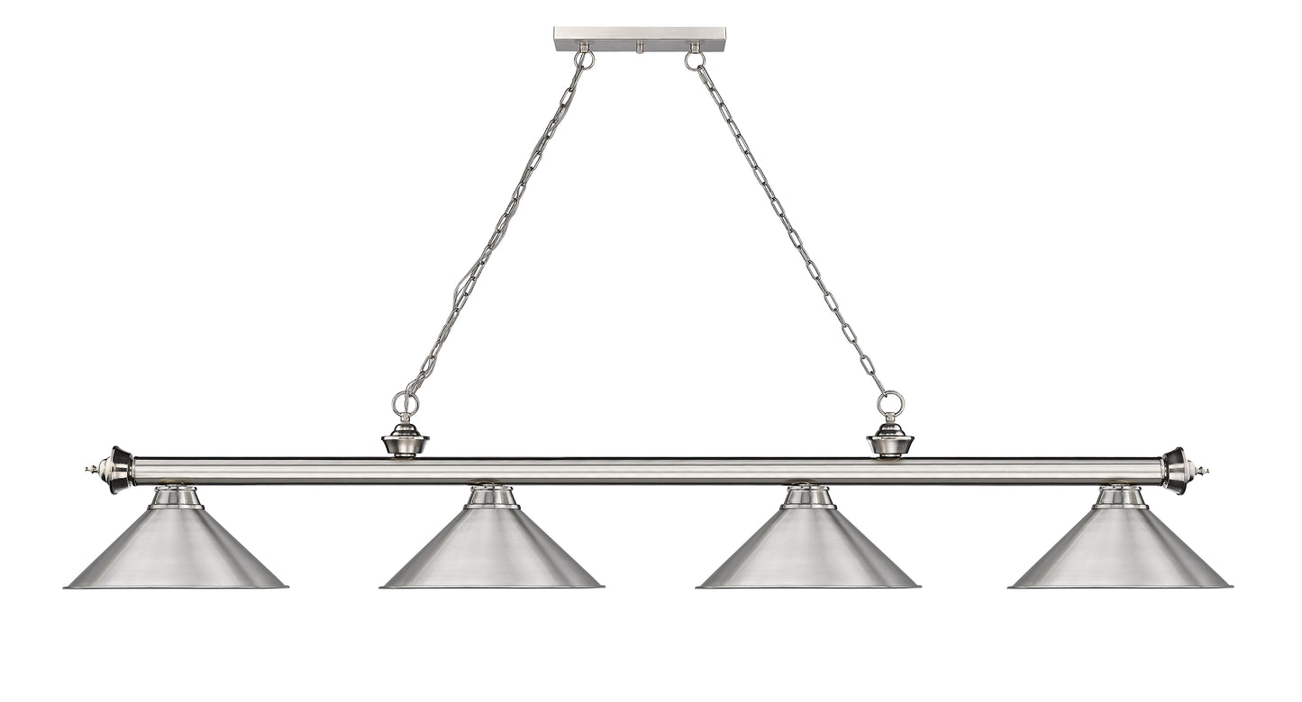 2306-4BN-BN15 - Cordon 4 Light 81" Billiard - Brushed Nickel