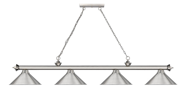 2306-4BN-BN15 - Cordon 4 Light 81" Billiard - Brushed Nickel