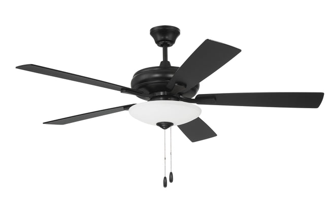 ECF111FB5-FBGW - Eos 3 Light Bowl 52" 5 Blade Ceiling Fan with Light Kit - Flat Black