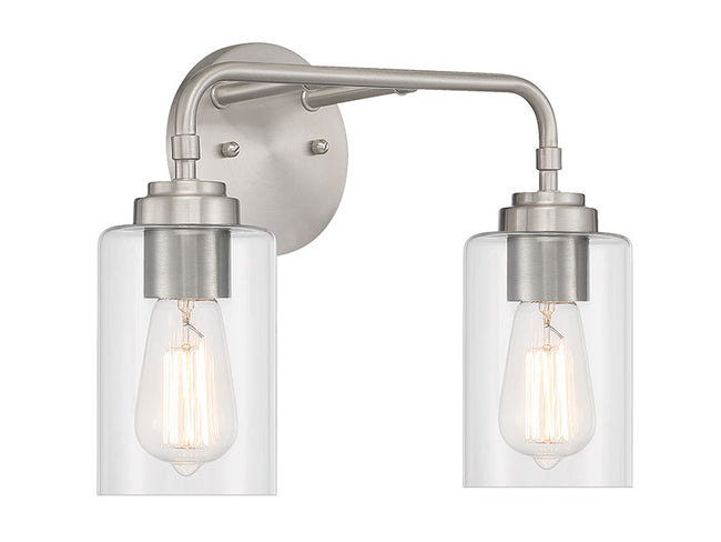 56002-BNK - Stowe 2 Light 15" Wide Vanity Light - Brushed Nickel