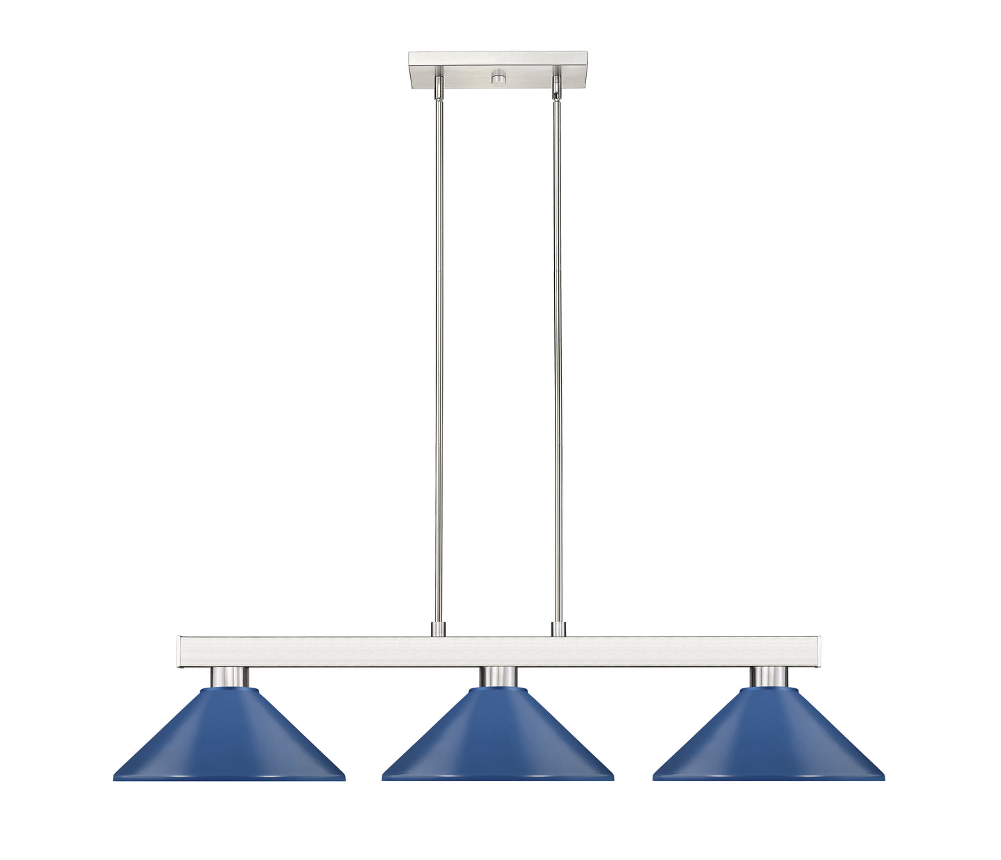 152BN-MNB - Cobalt 3 Light 46" Billiard - Brushed Nickel