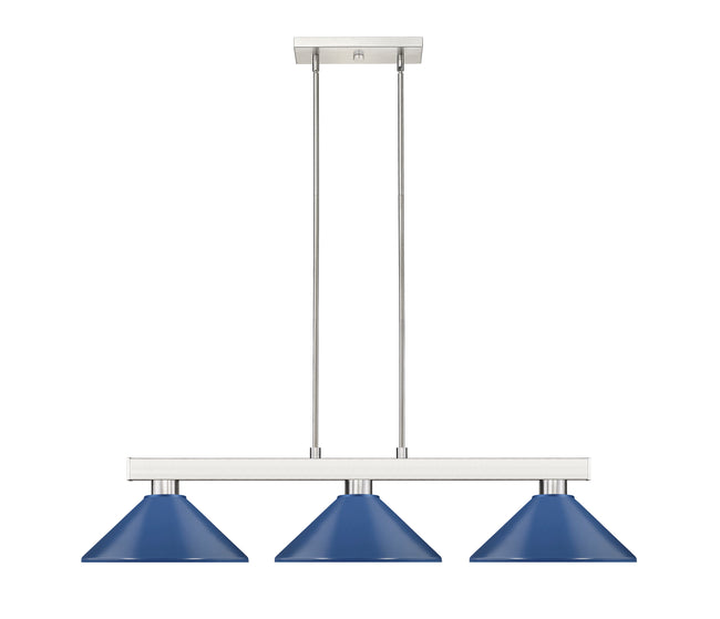 152BN-MNB - Cobalt 3 Light 46" Billiard - Brushed Nickel