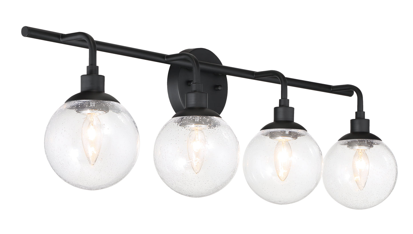 53304-FB - Que 4 Light 32" Wide Vanity Light - Flat Black