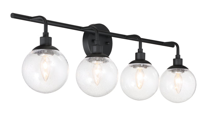 53304-FB - Que 4 Light 32" Wide Vanity Light - Flat Black