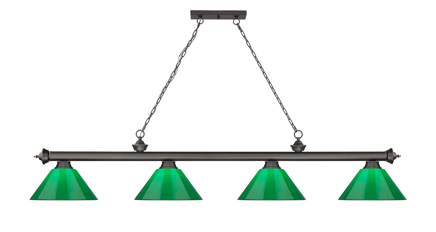 2306-4BRZ-PGR - Cordon 4 Light 81" Billiard - Bronze