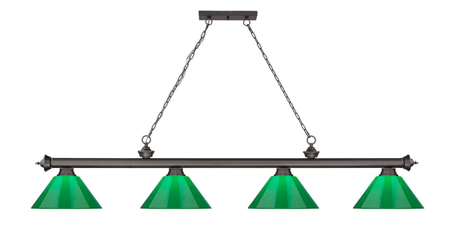 2306-4BRZ-PGR - Cordon 4 Light 81" Billiard - Bronze