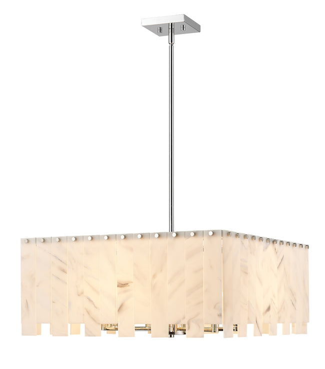345P26-PN - Viviana 8 Light 26" Chandelier - Polished Nickel