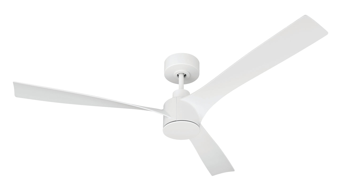 PHB52W3 - Phoebe 52" 3-Blade Indoor/Outdoor Damp Ceiling Fan 52" 3 Blade Indoor Outdoor Ceiling Fan with Light Kit - White