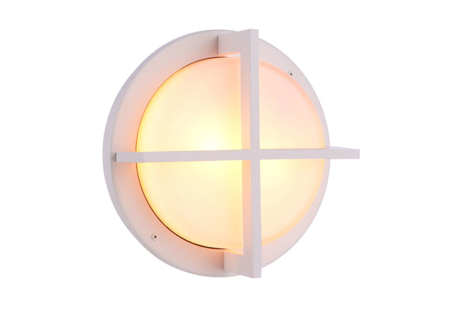 ZA5902-TW - Bulkhead Round 1 Light 3.94" High Outdoor Wall/Ceiling Mount - Textured White
