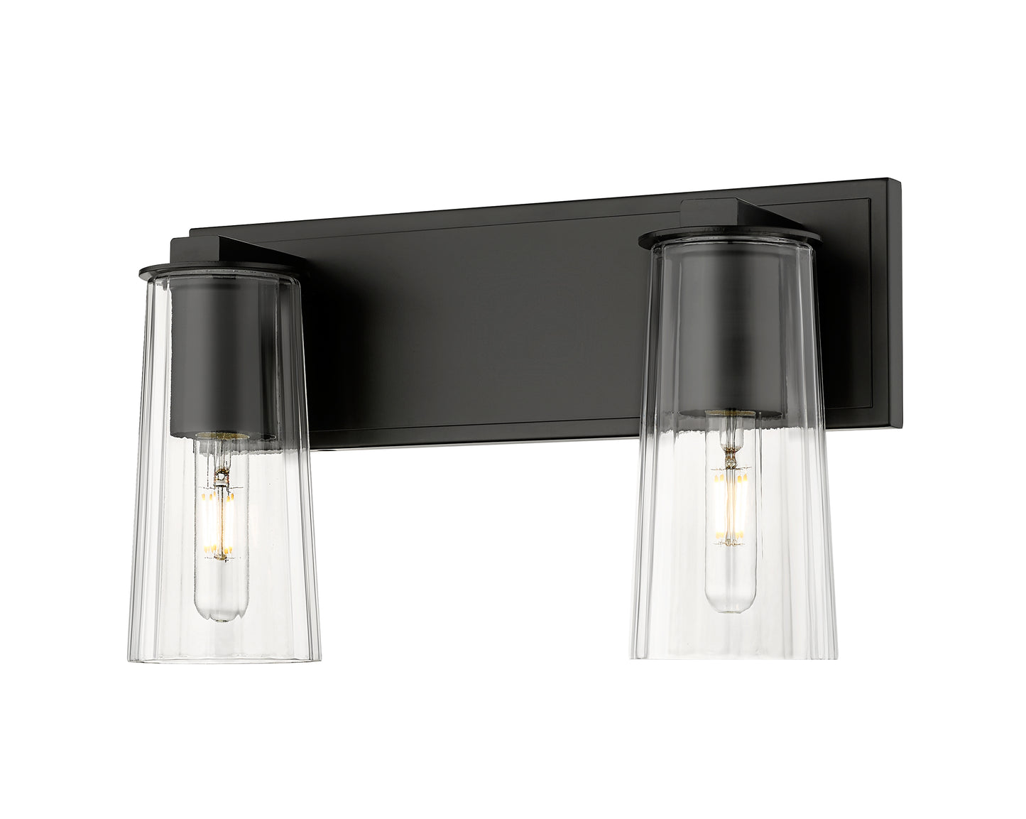 826-2V-MB - Titus 2 Light 16" Vanity - Matte Black