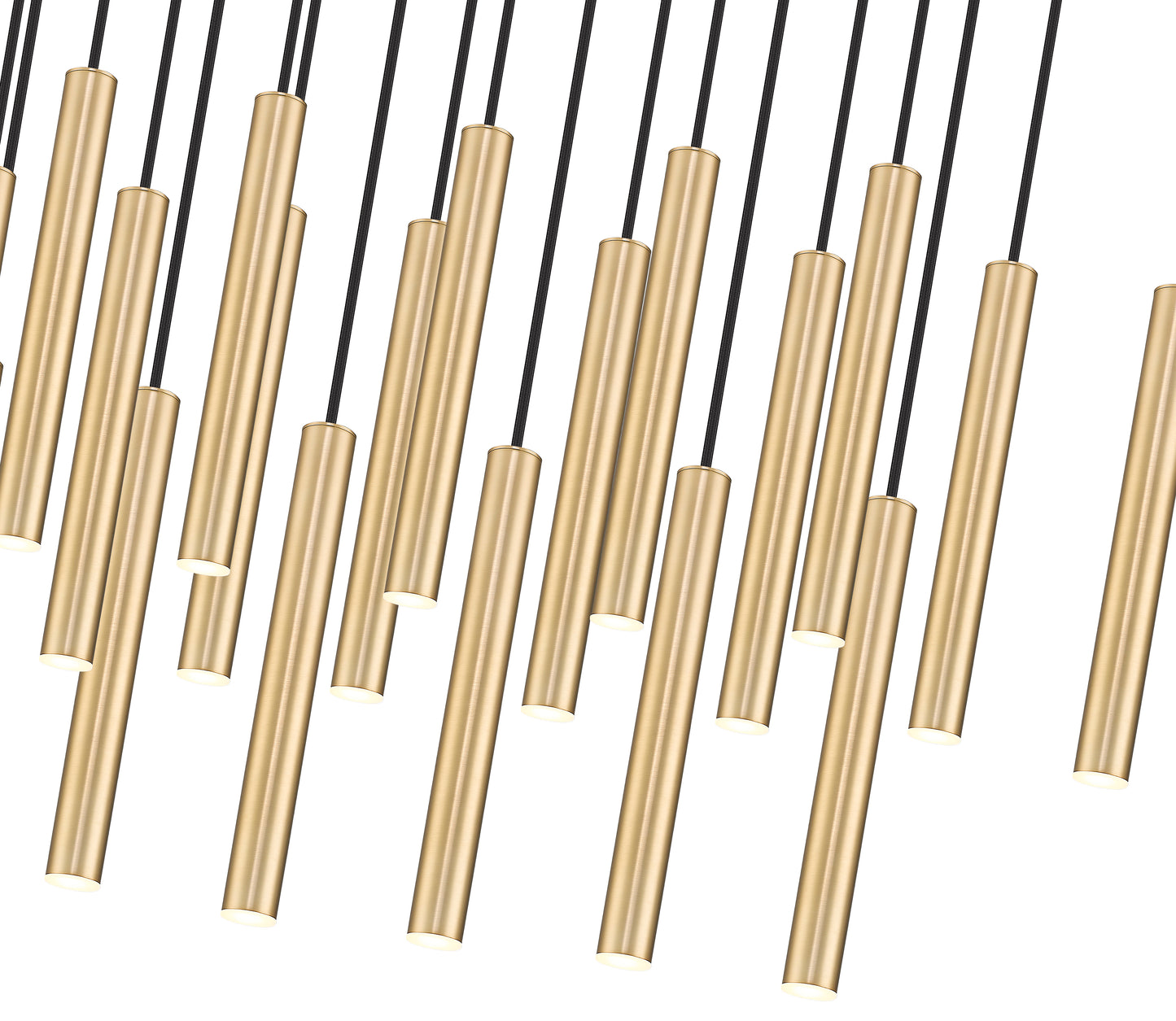 919MP12-23L-MGLD-LED - Forest 23 Light Linear 54" Chandelier - Modern Gold