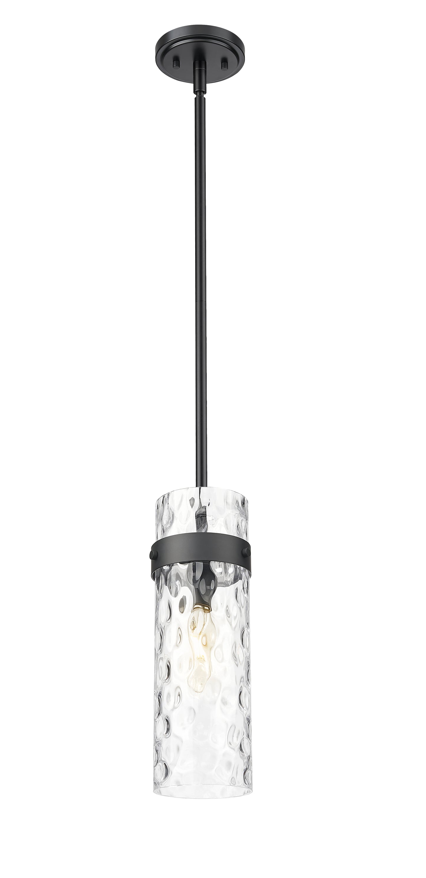 7002P5-ROD-MB - Fontaine 1 Light 6" Pendant - Matte Black