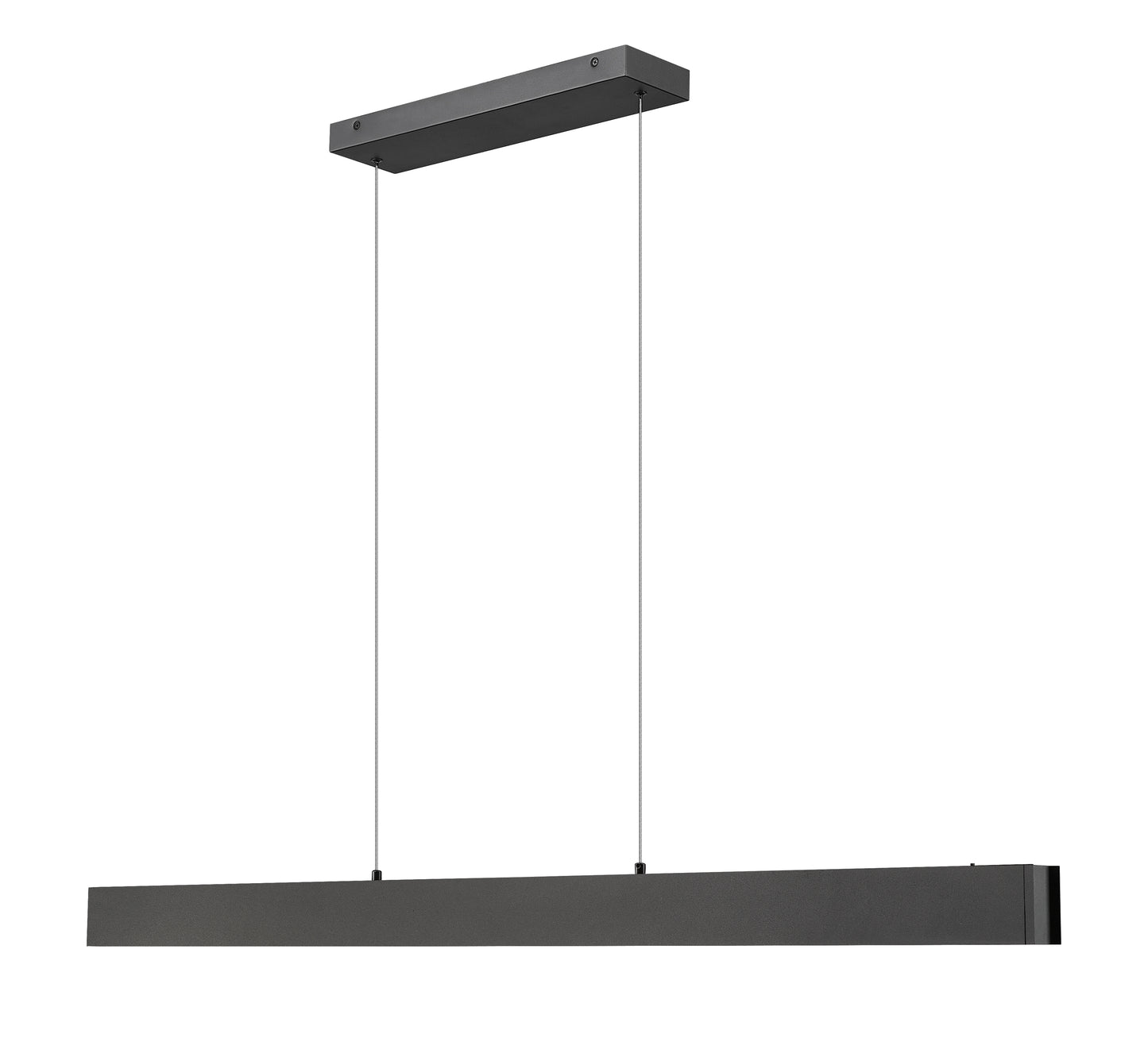 1016-55L-MB-LED - Hudson 1 Light Linear 55" Chandelier - Matte Black