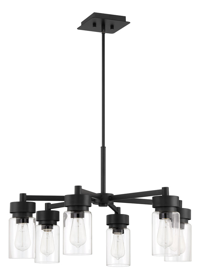 57126-MN - Bennet 6 Light 28" Wide Chandelier - Midnight