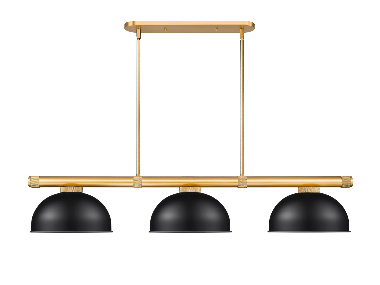 3050-3RB-D13MB - Vanguard 3 Light 58" Billiard - Rubbed Brass