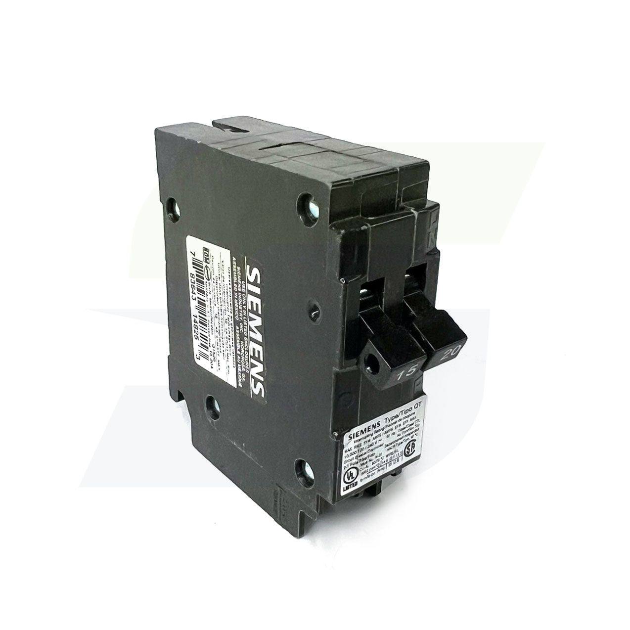 Q1520 - Single-Pole Tandem Plug-In Circuit Breaker - 120V, 15/20A