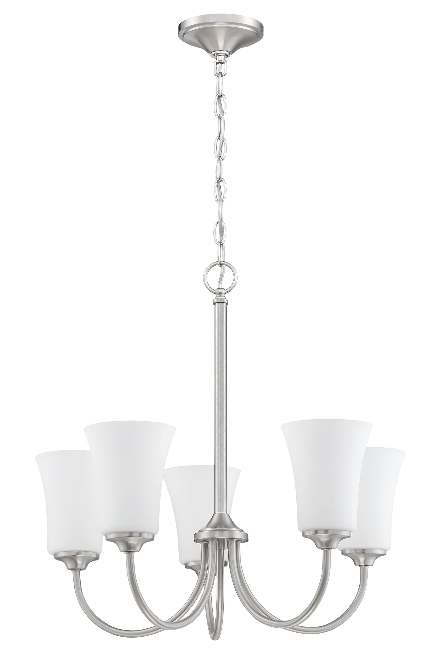 50425-BNK-WG - Gwyneth 5 Light 23" Wide Chandelier - Brushed Nickel
