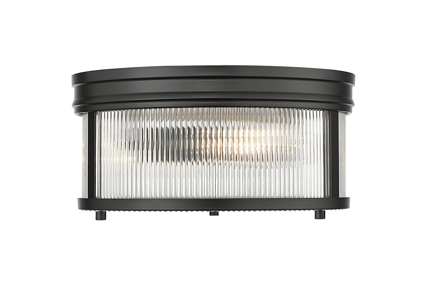 7504FR13-MB - Carnaby 2 Light Flush 13" Mount - Matte Black