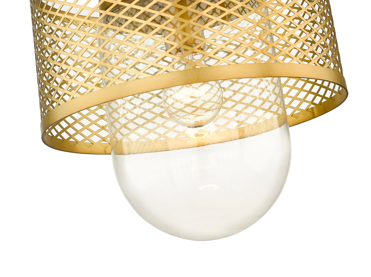 3037P11-RB - Kipton 1 Light 11" Pendant - Rubbed Brass