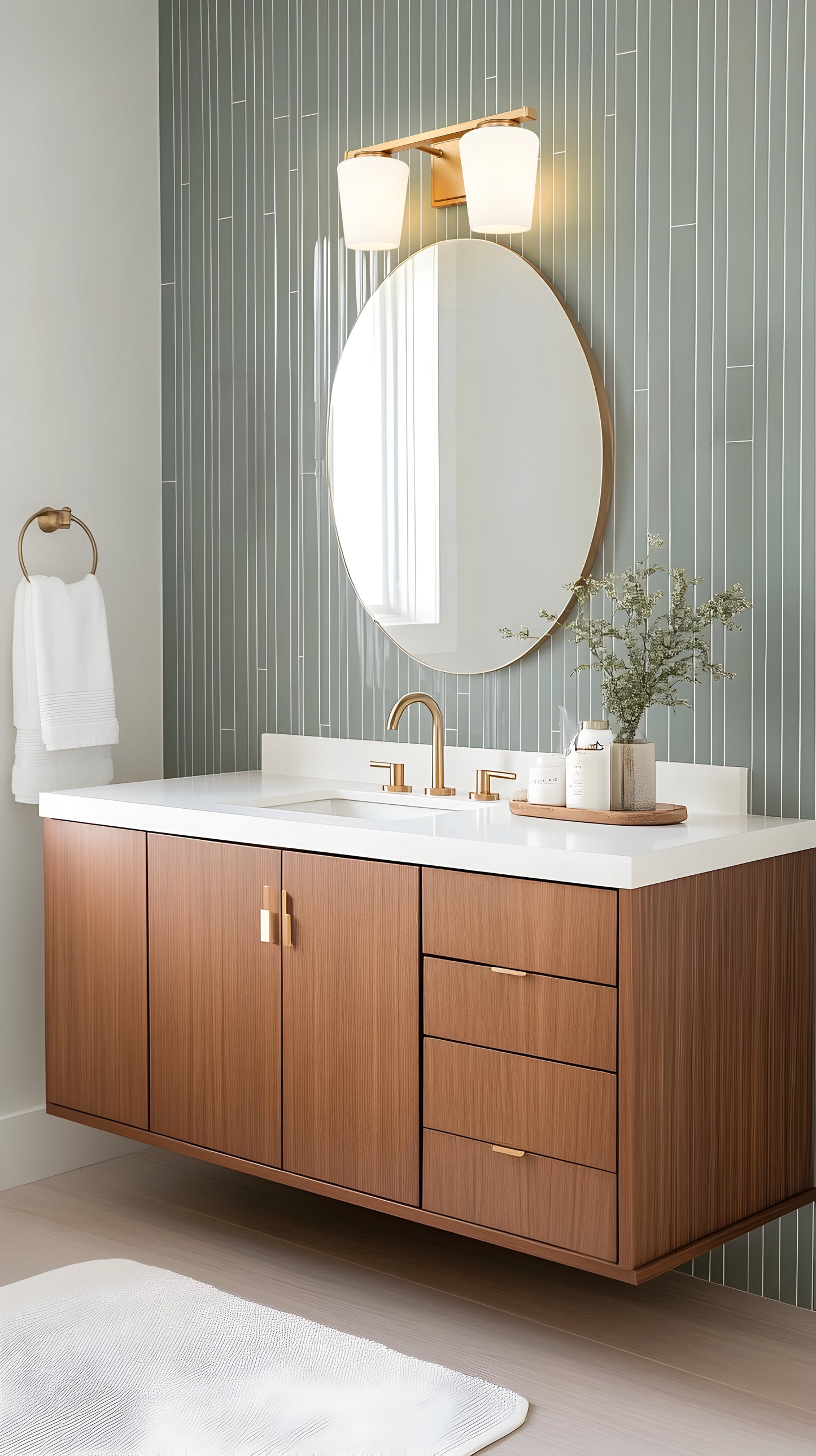 7703-2V-MGLD - Nextra 2 Light 16" Vanity - Modern Gold