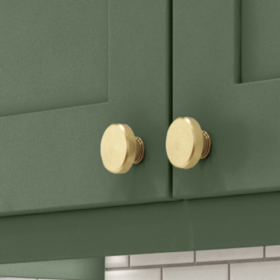 4411044 - Bevel 1-1/4" - Mushroom Cabinet Knob - Satin Brass