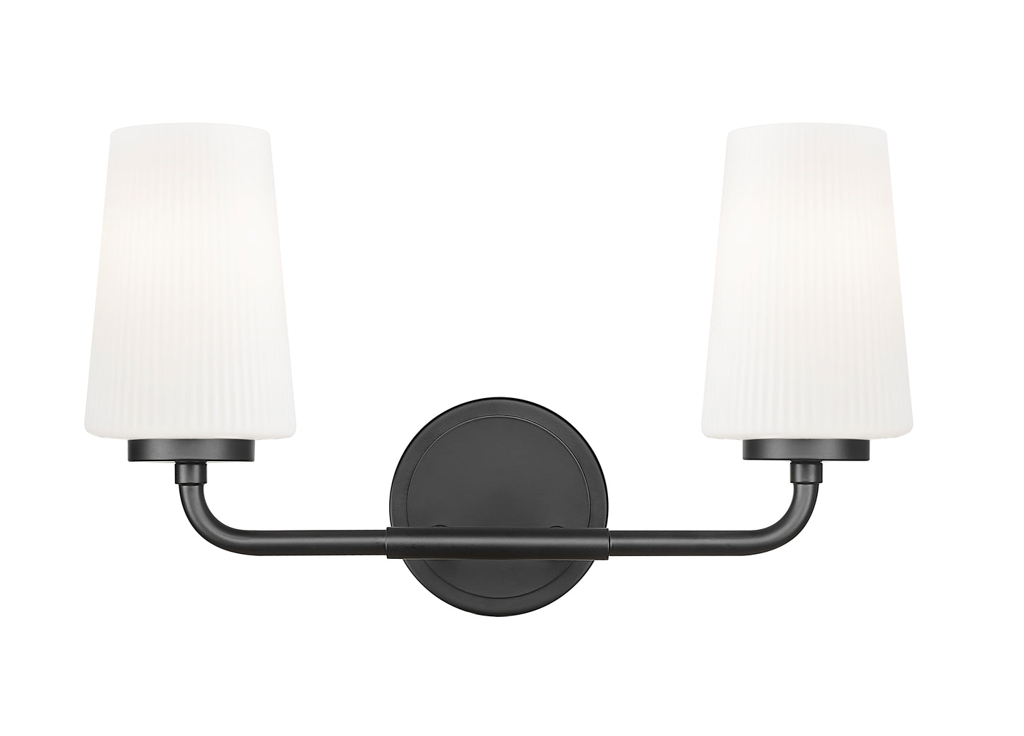 7005-2V-MB - Montford 2 Light 16" Vanity - Matte Black