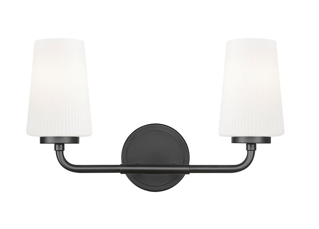 7005-2V-MB - Montford 2 Light 16" Vanity - Matte Black