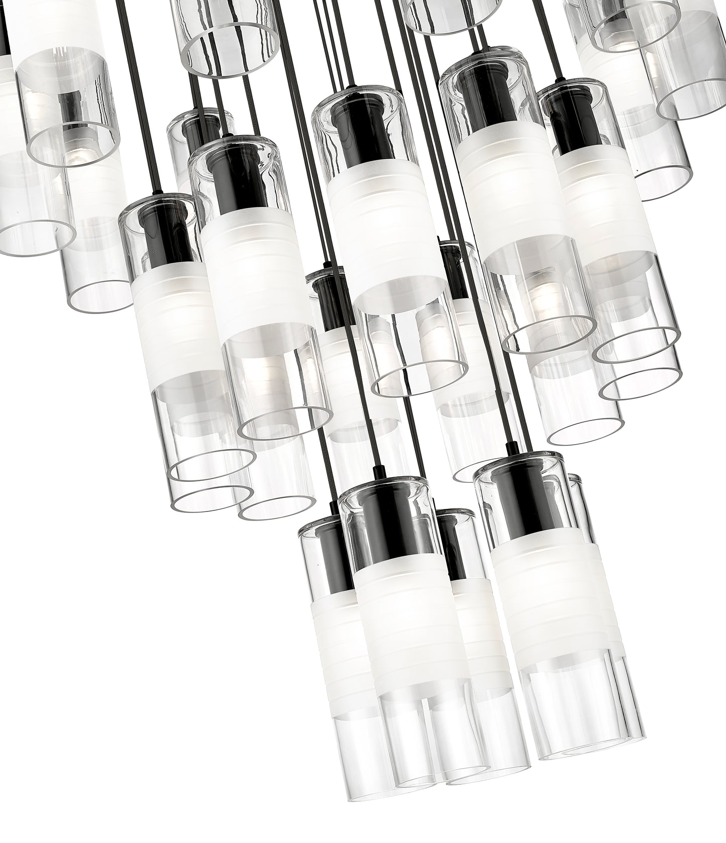 824P-27R-MB - Alton 27 Light 36" Chandelier - Matte Black