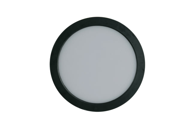 X9407-FB-LED-5CCT - Slim Line II 1 Light 7" Wide Flush Mount - Flat Black
