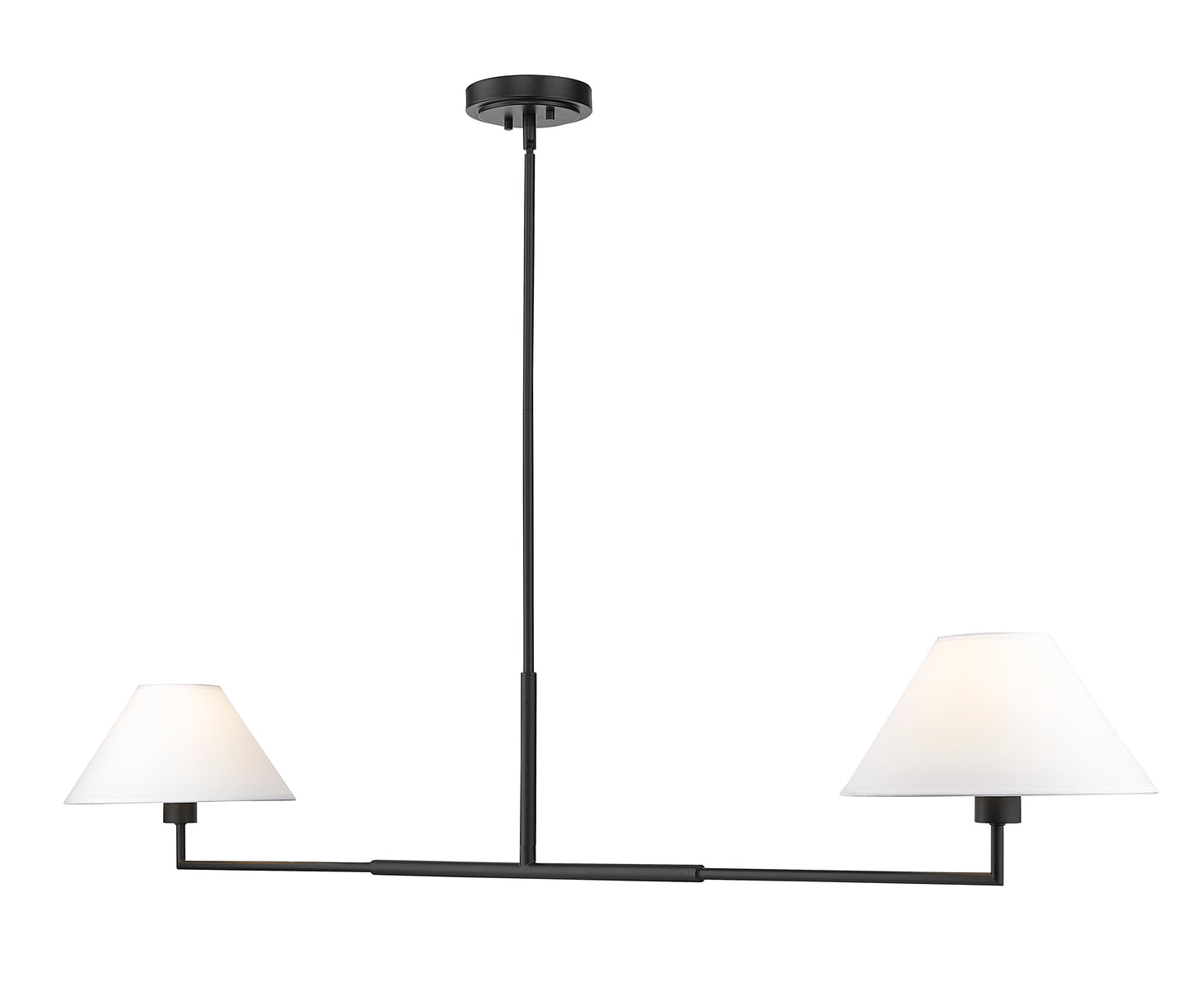744-62L-MB - Leila 2 Light 12" Chandelier - Matte Black