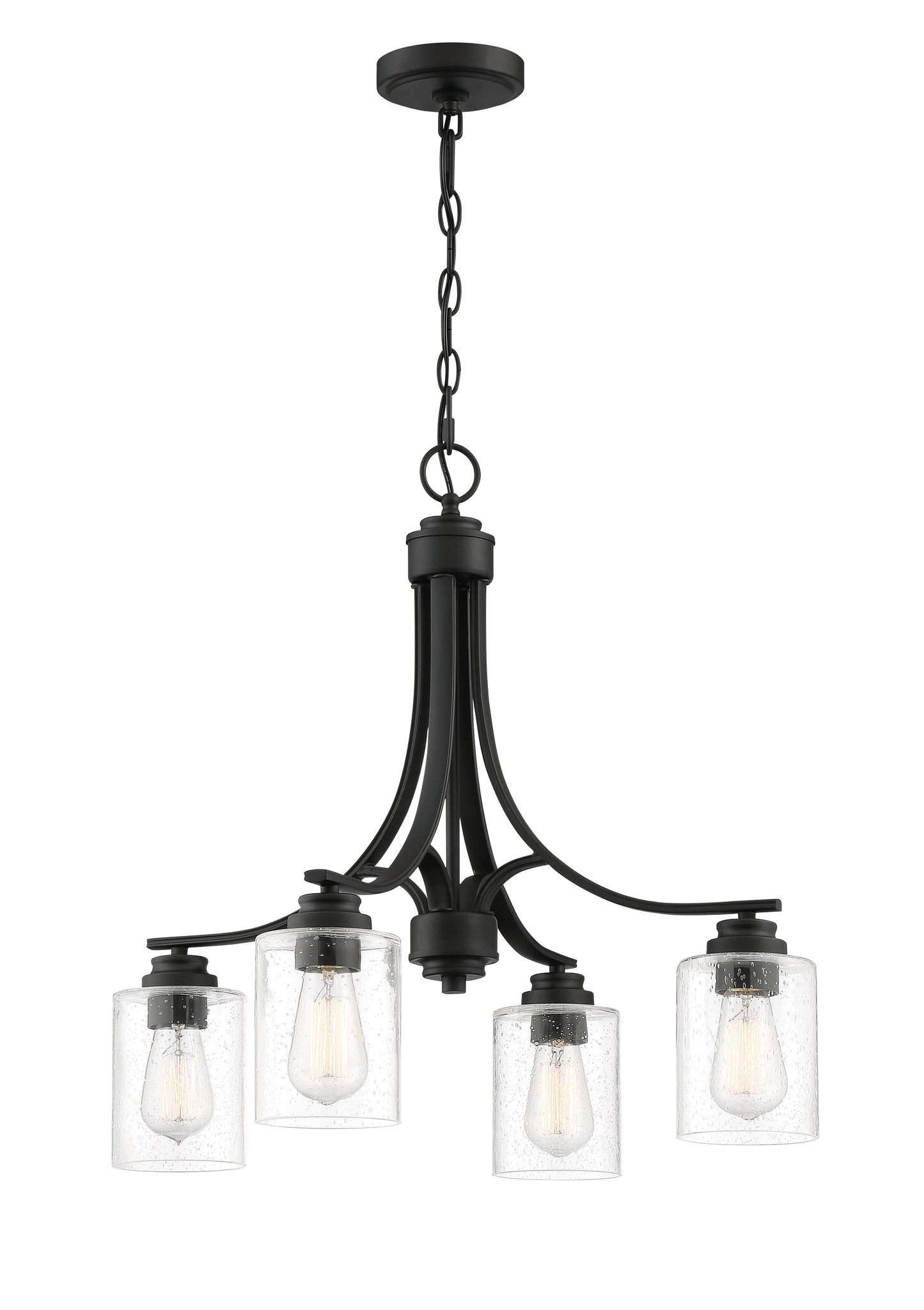 50524-FB - Bolden 4 Light 23" Wide Chandelier - Flat Black
