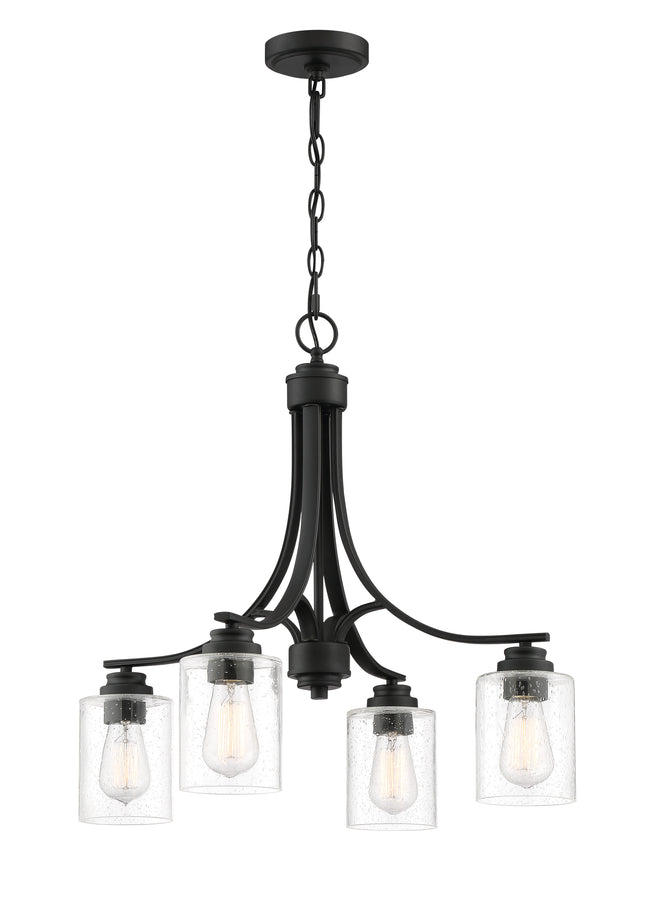 50524-FB - Bolden 4 Light 23" Wide Chandelier - Flat Black