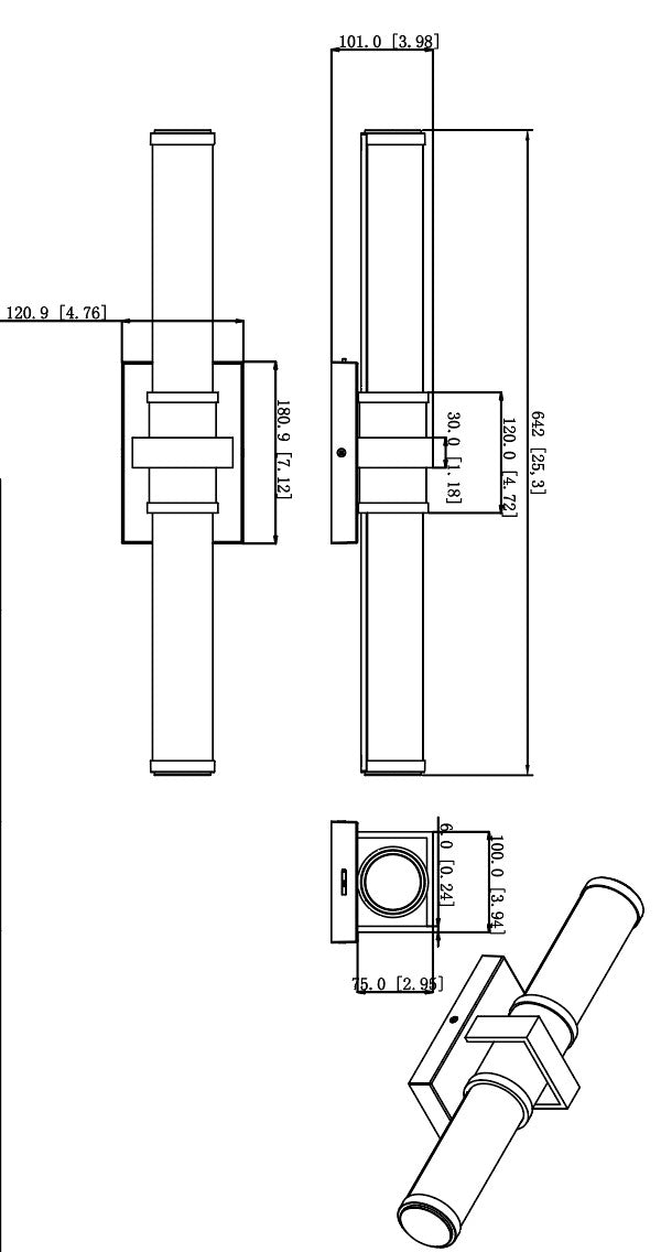 1019-25W-CH-LED - Idris 1 Light 26" Vanity - Chrome