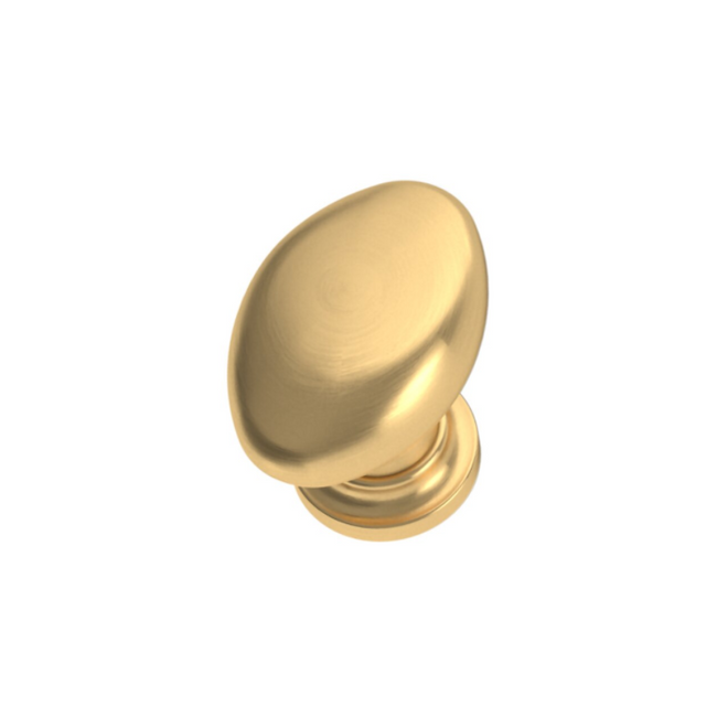 4910044 - 1 1/8" Oval Knob - Satin Brass