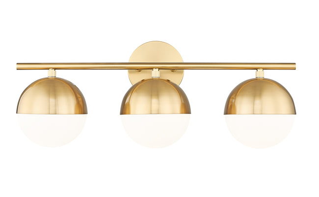 7517-3V-MGLD - Realm Sphere 3 Light 24" Vanity - Modern Gold