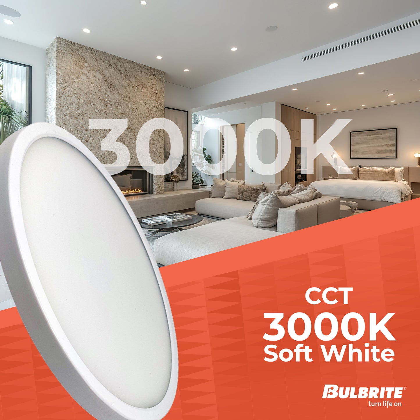 773604 - 7" Flush Mount LED Ceiling Light - 10.3 Watt - 3000K - White